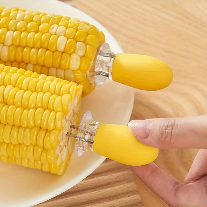 8pcs Multifunctional Corn Grilling Needle, Stainless Steel Barbecue Skewer, Easy to Clean and Store, Picnic Camping Essential