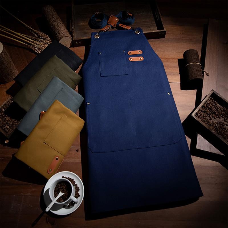 Adjustable Canvas Apron for Kitchen, Restaurant, Coffee Shop, Garden, Garage, Unisex Design, Durable Material, Perfect for Workwear