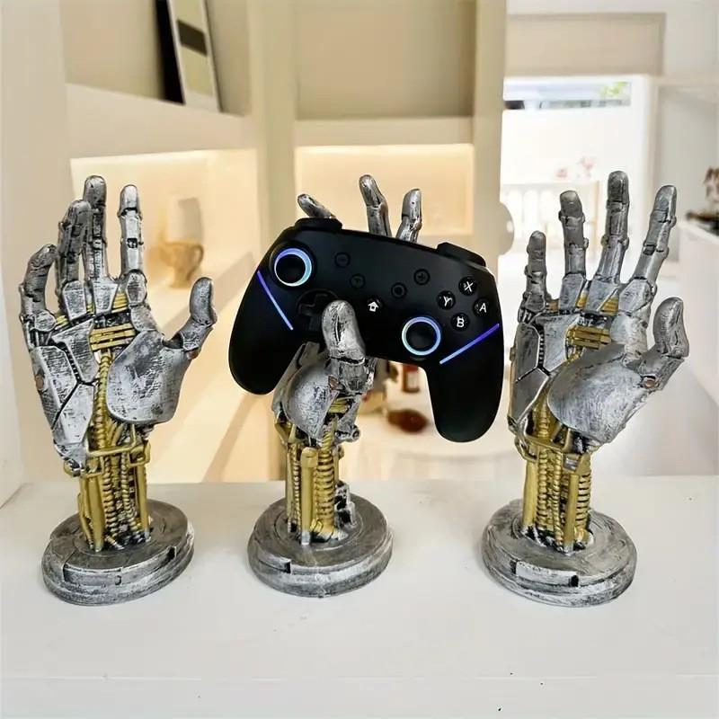 Cyberpunk Mechanical Hand Game Controller Stand, Ring Bracelet Holder, Photo Background Decor, Xbox Switch Console Accessory