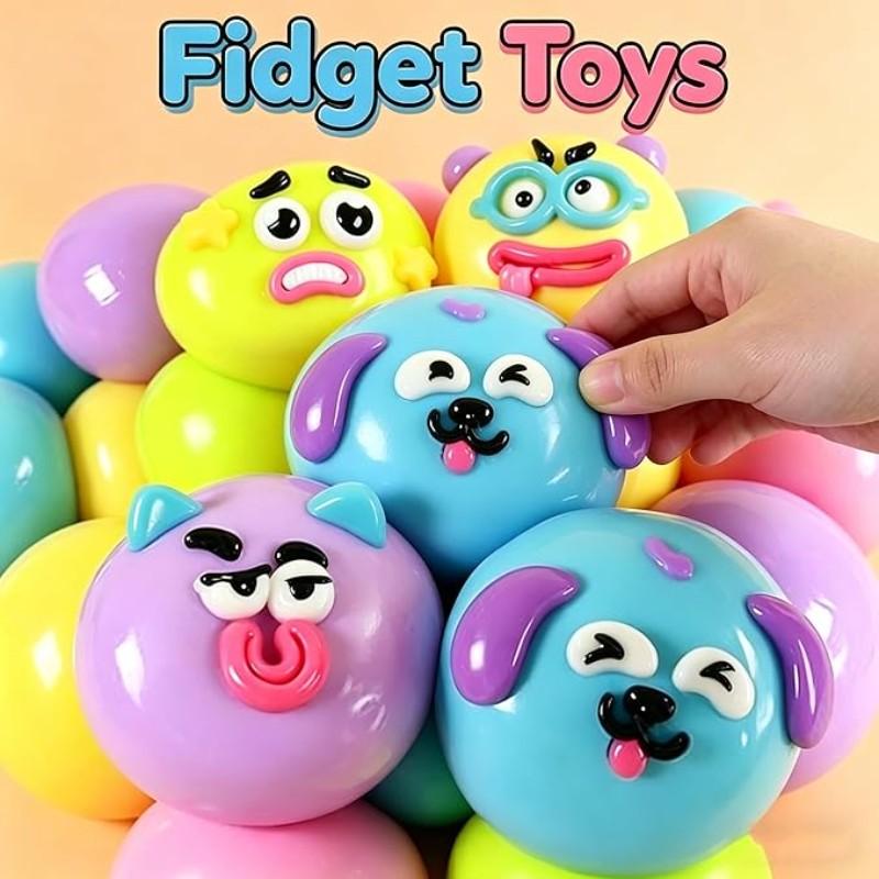 LDSK Smushers Squishy - Curiosities Smushers Dog Face Swap Squishy Soft Moldable Cute Slow Rise Relaxing Sensory Fidget Relief Anxiety Stress Fun with Interchangeable Faces for Tactile Play Fun