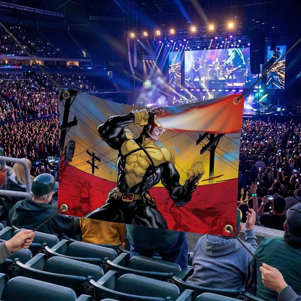 C-Cyclops MOVIE Flags Multi Size Atmosphere Flag, Cheerleading Hand Pulled Banner, Portable Outdoor Event Flag & Wall Decor for Sports, Parties, Home and Room Decoration