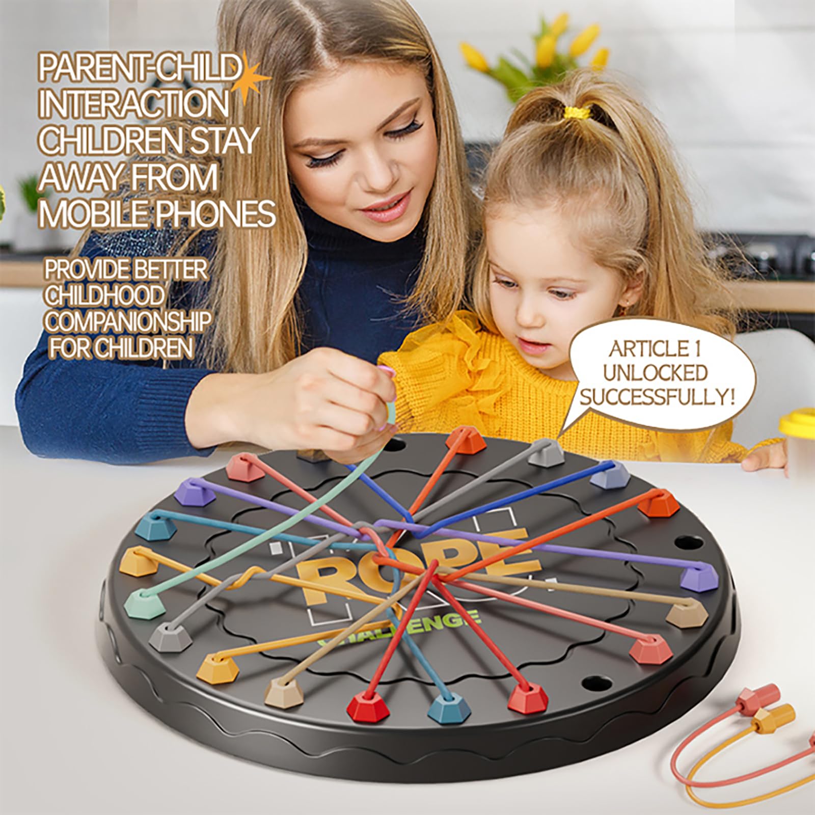 Tangle Challenge Indoor Game, Family Board Games, Educational Strategy Board Game for Kids & Adults, Multi-Level Family Travel Party Game, Perfect Gift