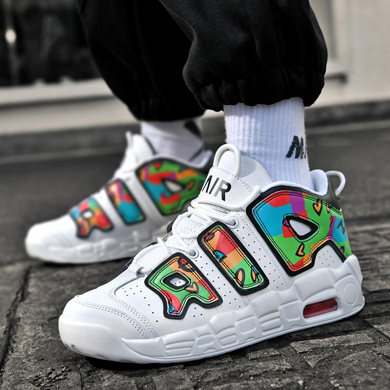 Unisex Fashion Casual Sports Shoes, Stylish Basketball Shoes, Shock Absorption Comfortable Shoes, Sizes 36-47, Men and Women