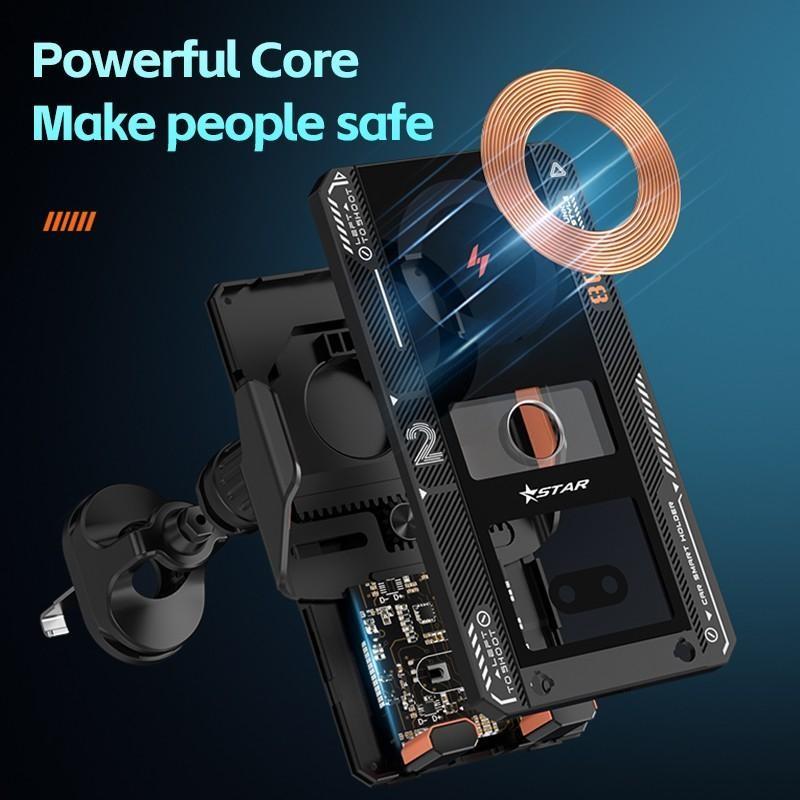 Wireless Car Charger 15w Fast Charging, Auto Clamping Vent Mount Holder for iPhone Samsung Huawei Xiaomi Android Phones
