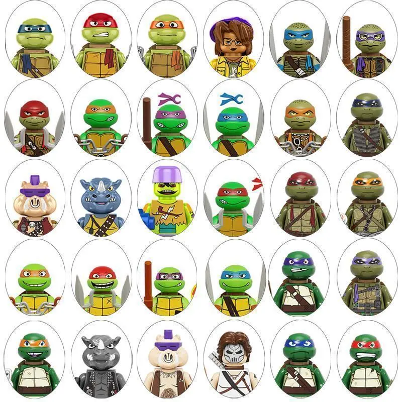 2026 hot item K2206 K2207 K2208 K2209 K2210 TMNT Teenage Mutant Turtles Puzzle Toy Anime Mini Action Figures Tosys Popular toys