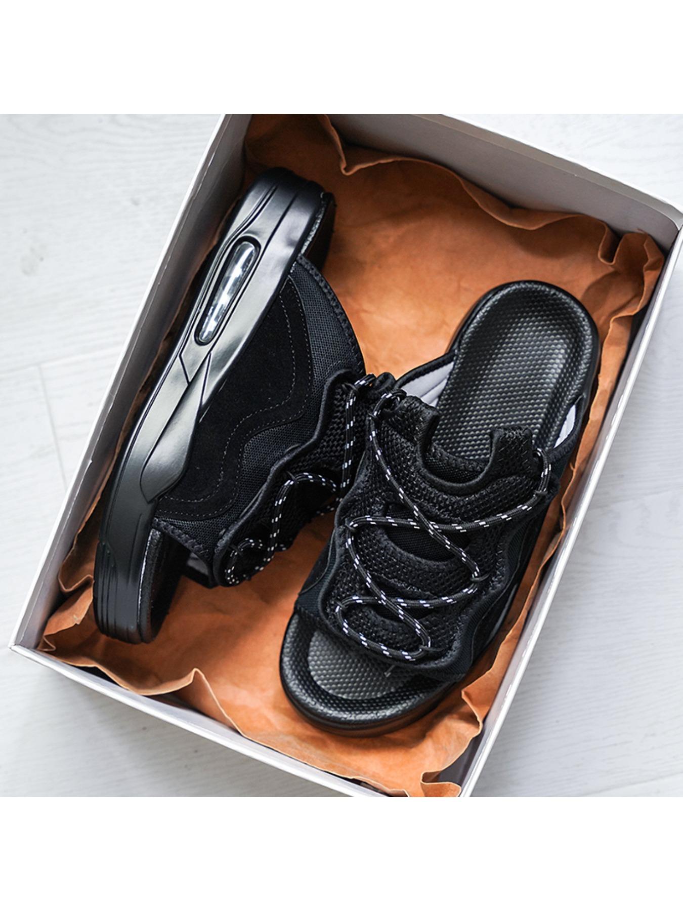 Summer thickened sandwich bottom slippers, fabric breathable sandals, fashion slippers men 's slippers