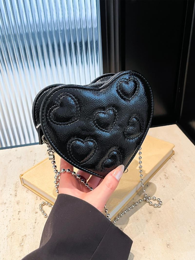 Sweet Cute Heart Design Bag, Single Shoulder Crossbody, Perfect for Valentine's Day Gift for Girlfriend, Stylish and Adorable