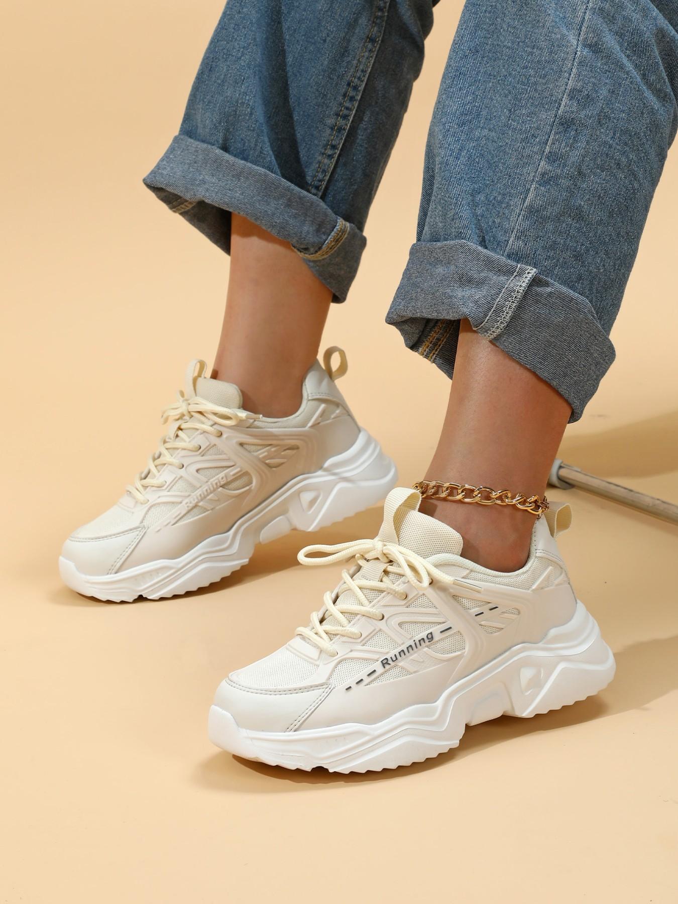 Women's Dad Shoes with Breathable Mesh and Thick Sole, Lightweight and Comfortable, Perfect for Commuting and Casual Wear