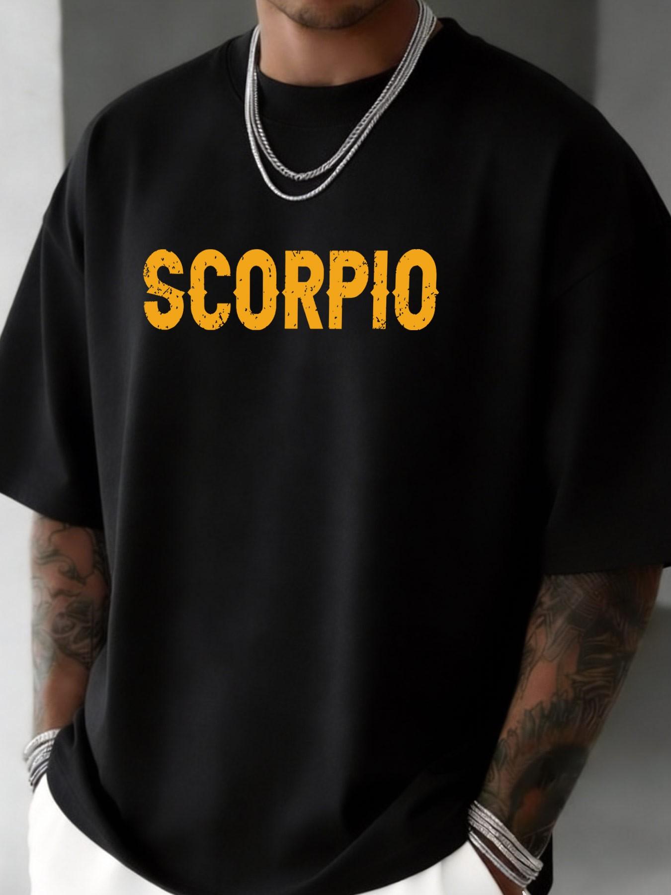 Scorpio Zodiac Facts Funny Slogan T-Shirt, Casual Loose-Fitting Top, Unisex Oversize Tee, Random Print, Short Sleeve, No Collar
