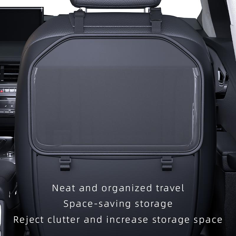 Transparent Pocket Car Seat Back Storage Bag Tablet Holder Wear-Resistant Auto Backseat Organizer for Children Car Accessories