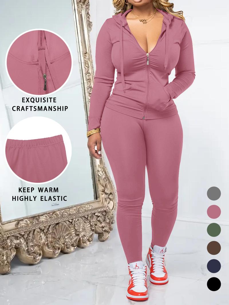 Women Casual Zip Up Hoodie & Fitness Yoga Jogger Set Outdoor Streetwear 2-Piece Matching Outfit Long Sleeve Basic Long Sleeve Basic Clothes Womenswear Suit Medium Minimalist Navyblue Women Casual Zip Up Hoodie & Fitness Yoga Jogger Set Outdoor Streetwear 2-Piece Matching Outfit Long Sleeve Basic Long Sleeve Basic Clothes Womenswear Suit Medium Minimalist Navyblue