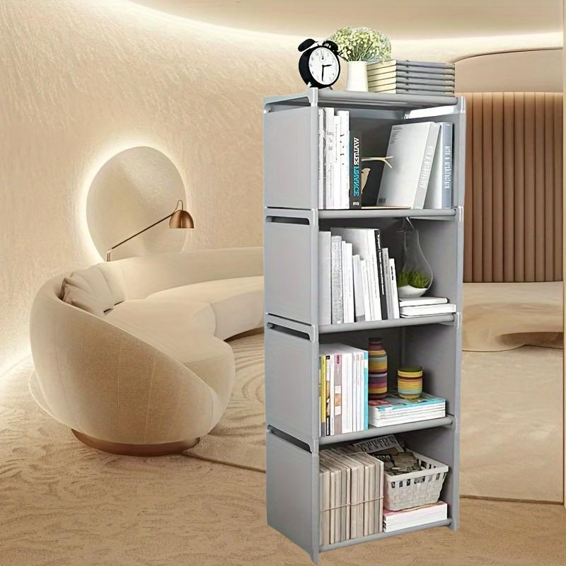 Four-Tier Ladder Bookshelf Wall-Mounted Display Rack, Durable Storage Solution with Compact Design for Books & Decor, Ideal for Home Libraries