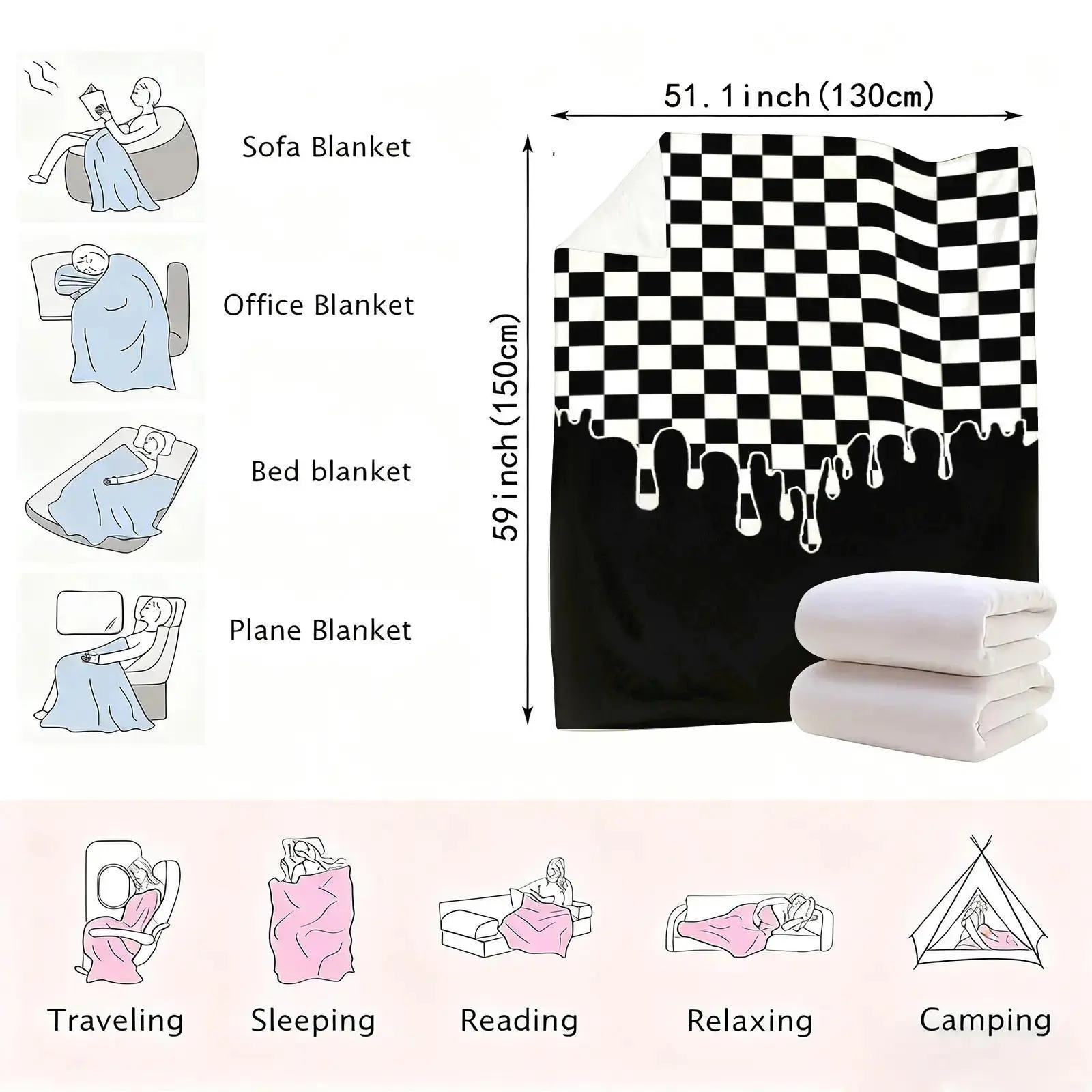 Our blankets are crafted from ultra-soft polyester fleece for exceptional warmth and coziness. Priority packaging and delivery — please contact customer service for any assistance.