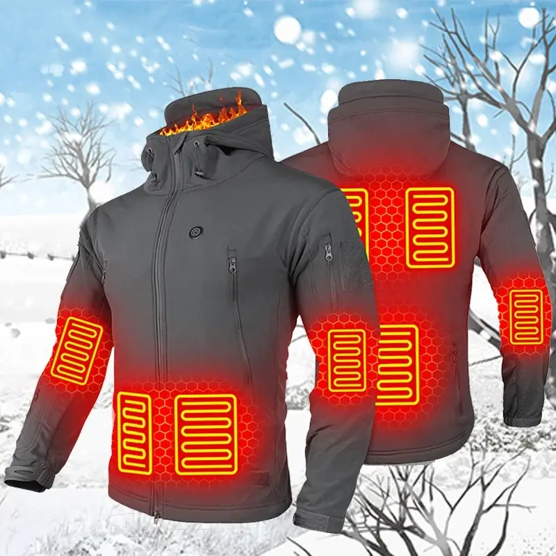 Heated Jacket for Men and Women, 7-Zone USB Electric Thermal Coat with Waterproof Winter Warmth