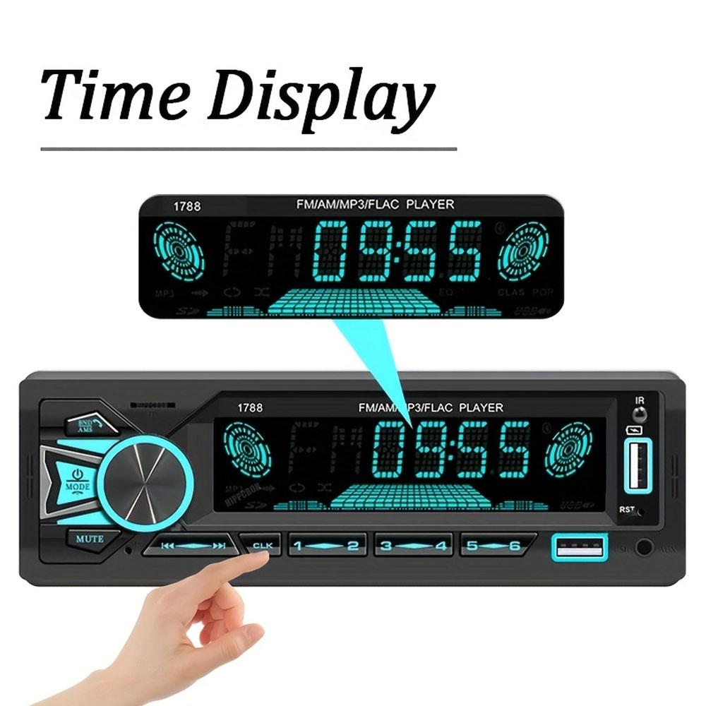 Bileeko 1din Car Bluetooth-compatible Mp3 Player, Single Din Car Radio with Remote Control, Universal Car Audio System, Supports Phone Charging. PHBH in stock