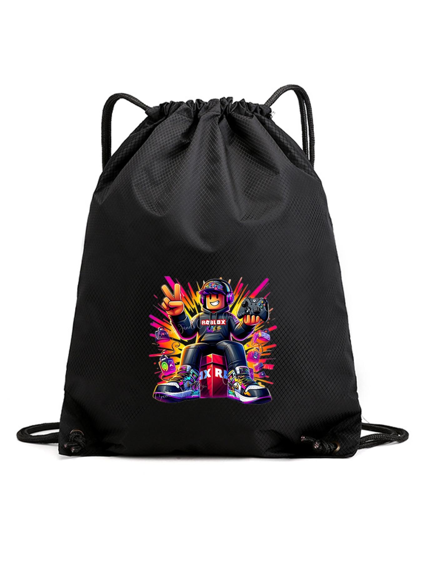 Waterproof Drawstring Backpack with Mountain Pattern, Lightweight Gym Bag for Football Basketball School Sports Travel, Boy Girl Birthday Gift