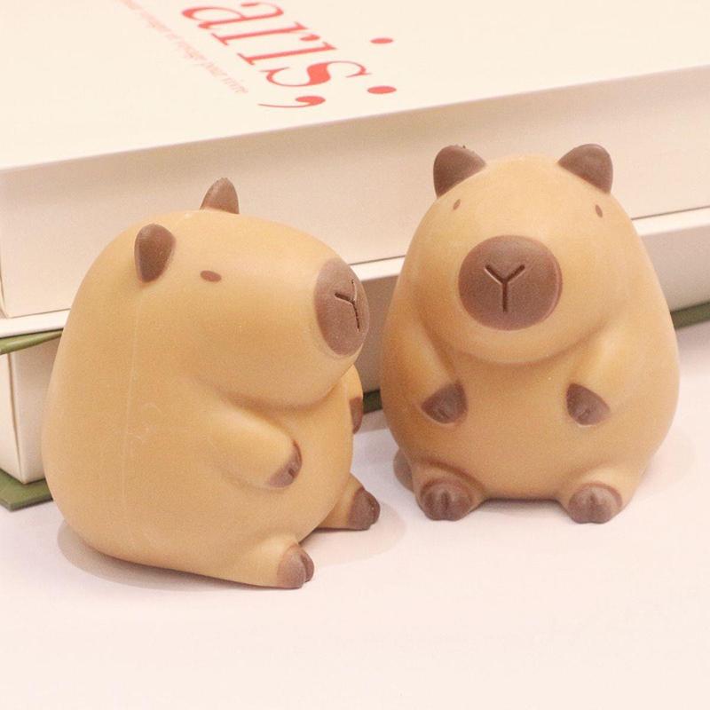 Kawaii Capybara Squeeze Toy Anti Stress Adult Toys Pinch TPR Soft Decompression Stress Reliever Toys For Kids