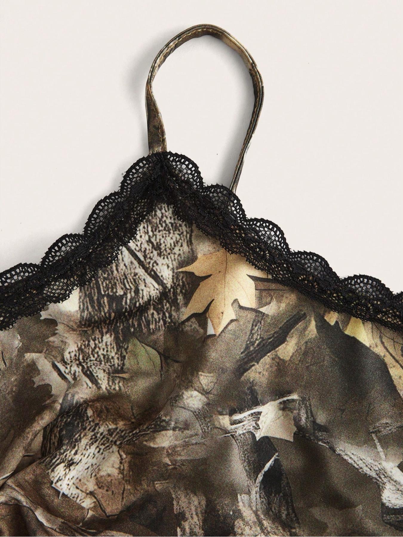 Women's Camo Print Cami Top & Shorts Two-Piece Set, Casual Fashion Cozy Two Piece Outfits for Daily Outdoor Wear, Ladies Clothes for All Seasons