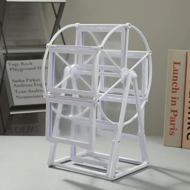 📸 The absolute cutest way to display your photo dumps. Rotating Ferris Wheel Picture Frame | DIY Memory Keepsake, Desktop Photo Holder, Graduation Gift Idea (Photos Not Included)