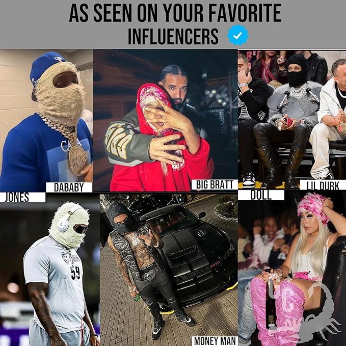 JointlyCreating Distressed Windproof Balaclava Ski Mask for Men and Women - Knitted Full Face Mask Cold Weather Head Cover Winter Breathable Elastic