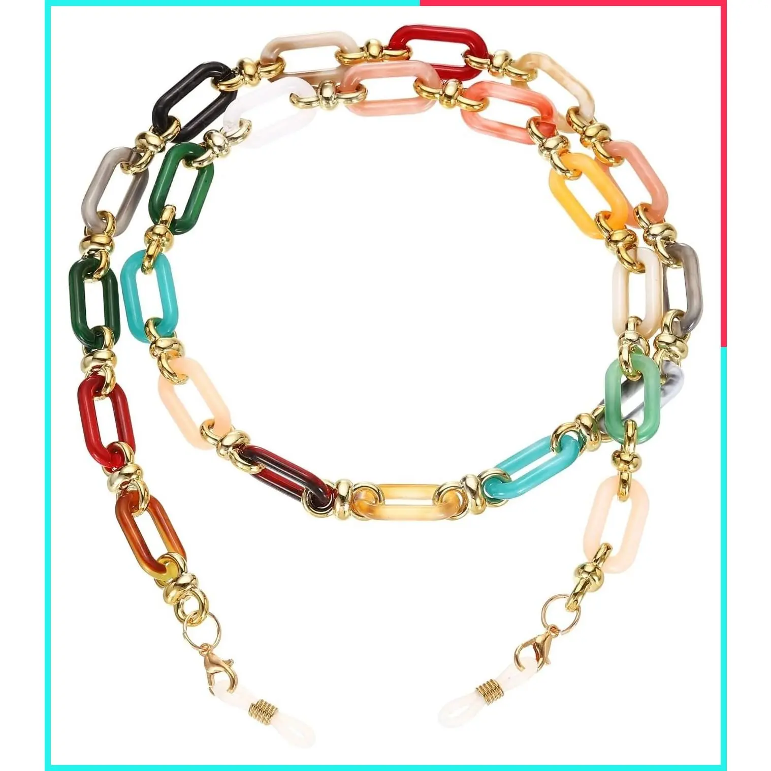 Acrylic Eyeglass Chain Holder Strap, Glasses Chain