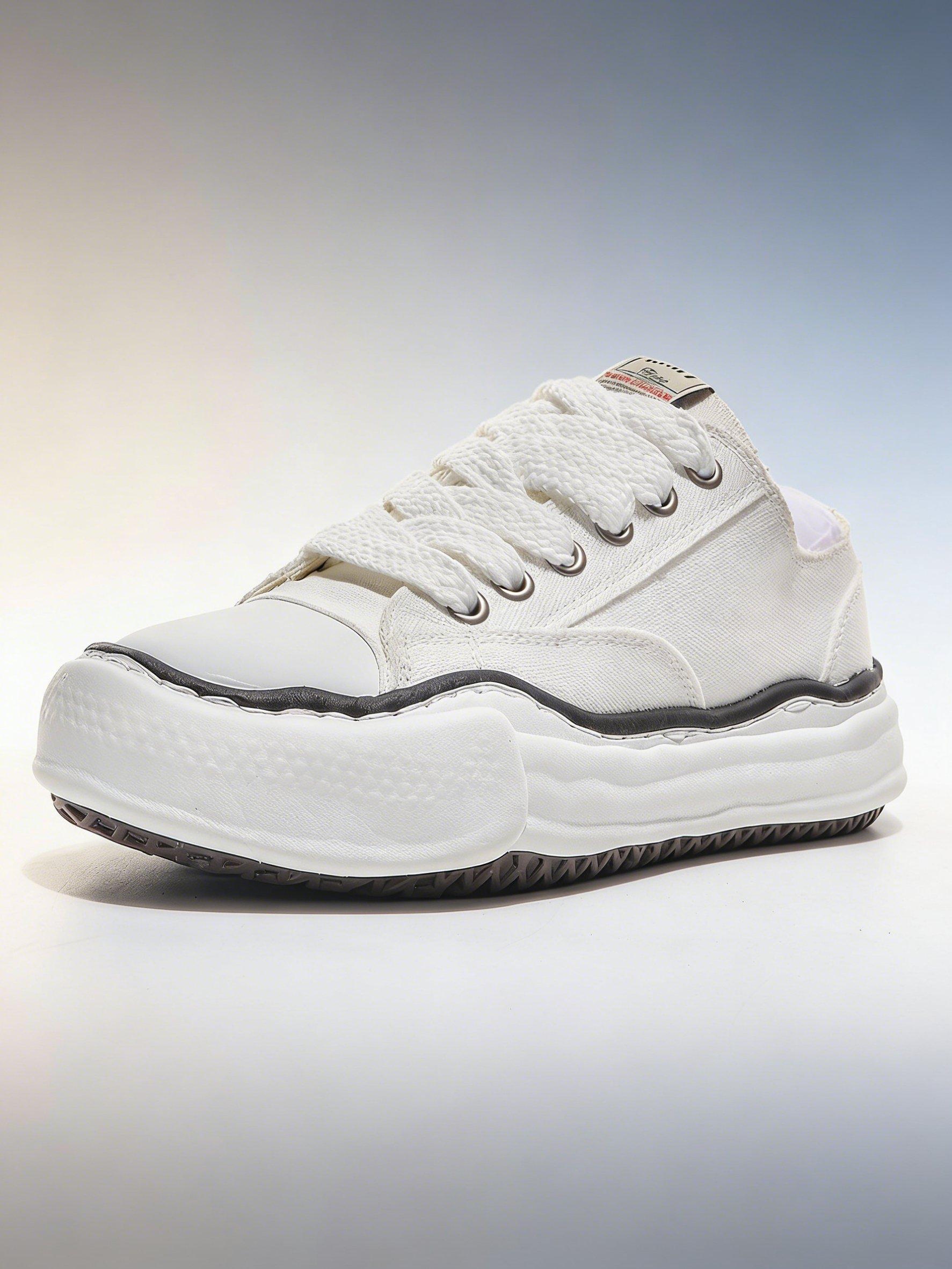 TikTok Trending Unisex Chunky Platform Lace Up Canvas Shoes Comfortable Lightweight Fashion Casual Sneakers for Daily Wear Travel Outing