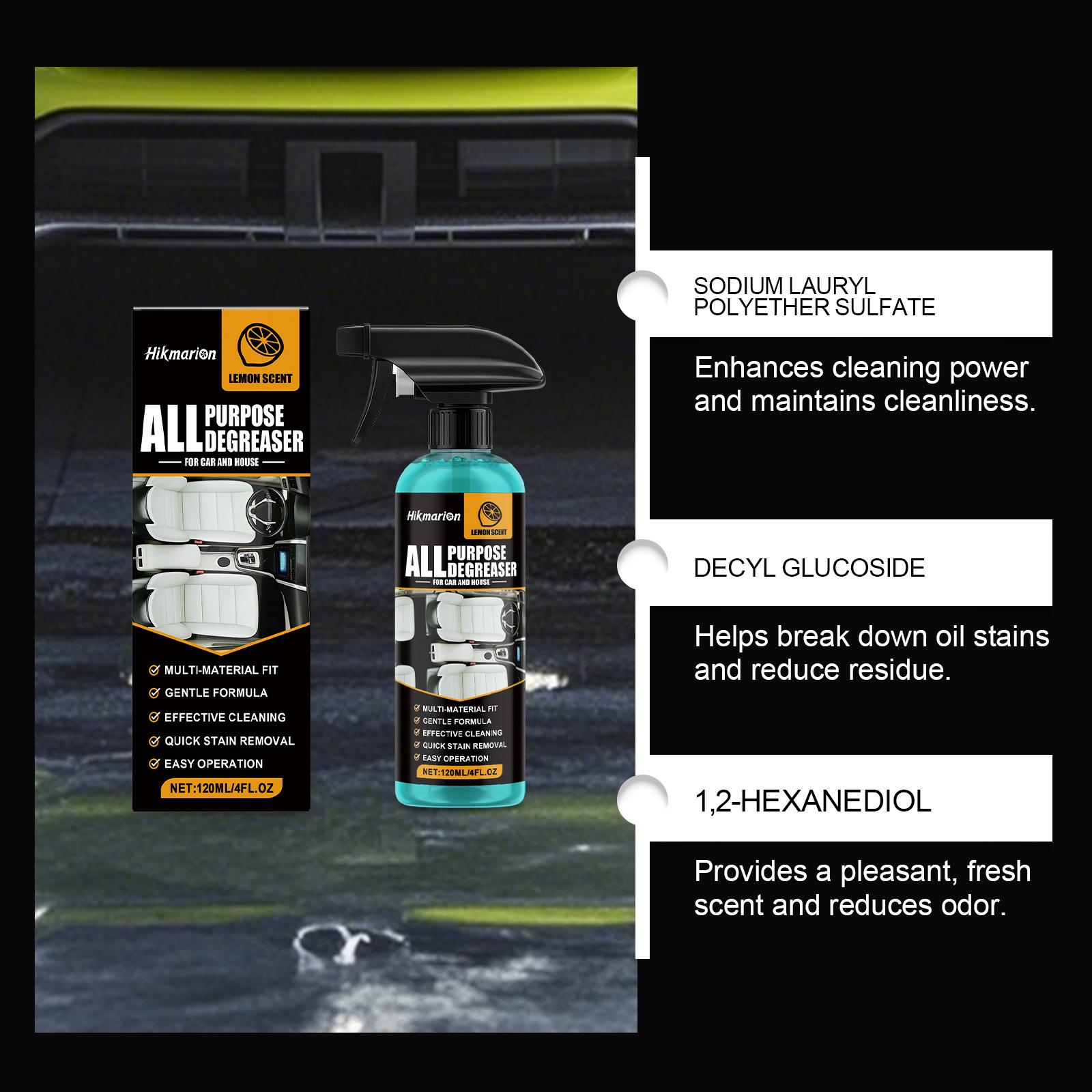 Multi-Purpose Oil Remover, Car Interior Care Renovation, Odor Elimination, Enhances Vehicle Environment, Automotive Cleaning Solution