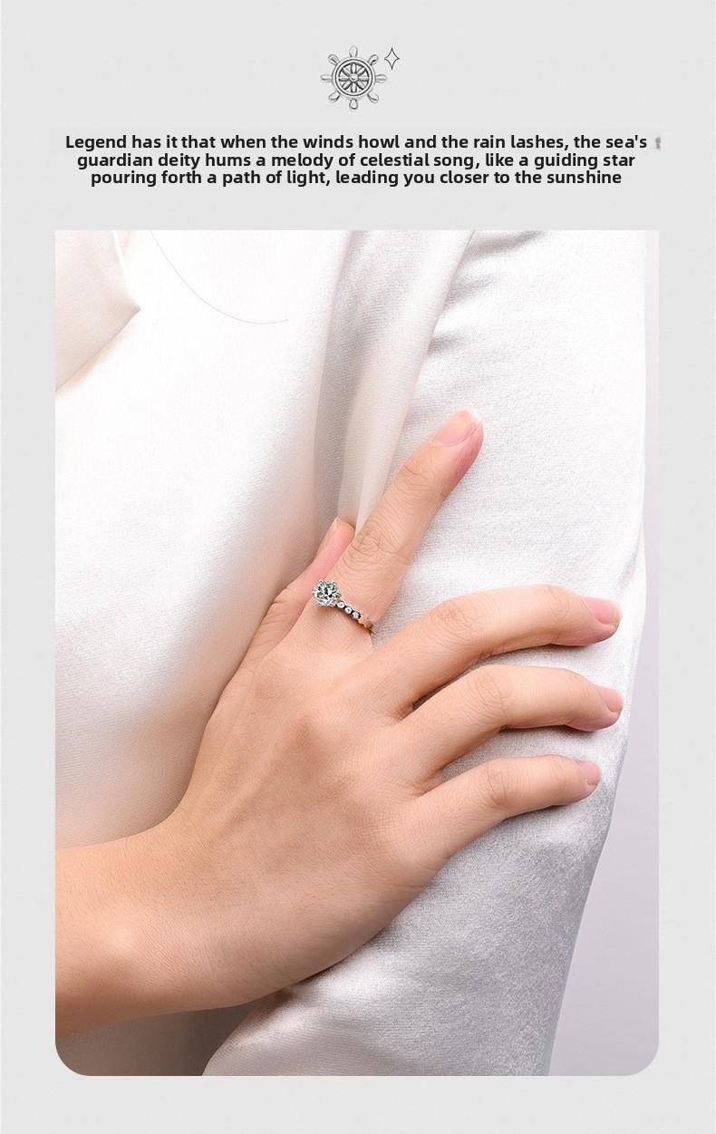 European and American layered matching diamond-shaped honeycomb ring, one-carat women's imitation moissanite ring, direct wholesale from manufacturer