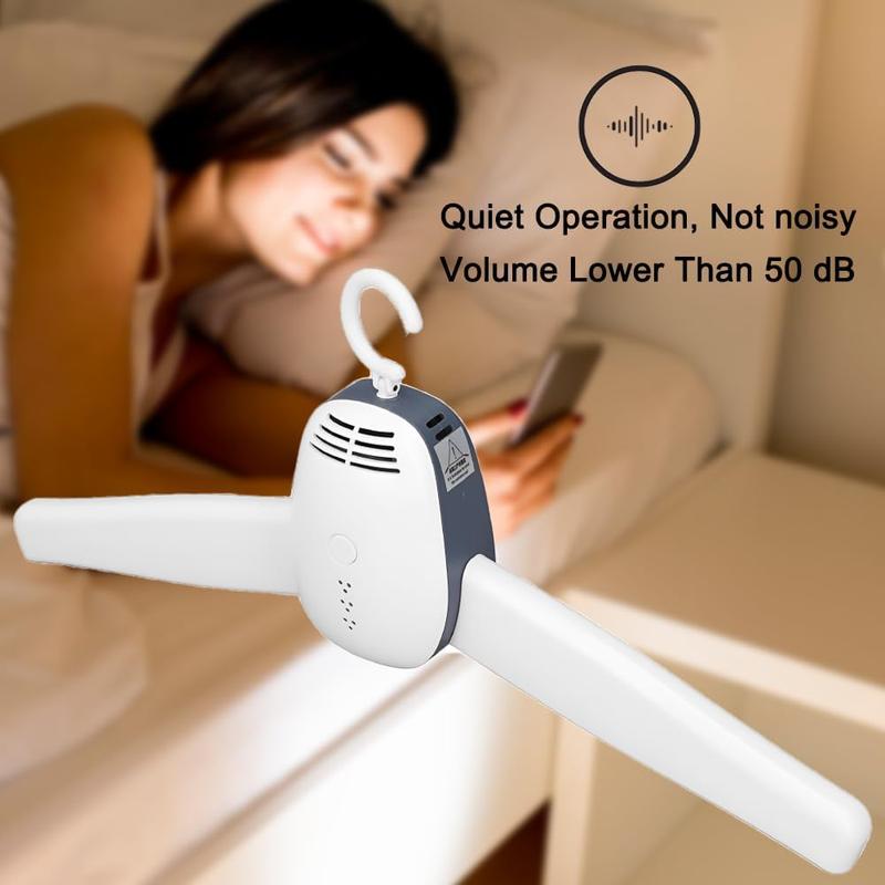 Electric portable dryer - Mini dryer, ultra quiet motor portable dryer, foldable clothes rack, three-layer travel timer, suitable for business travel
