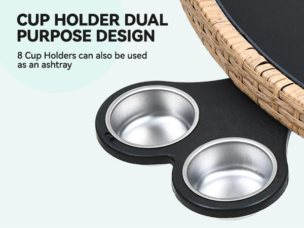 Yitahome 5-Piece Outdoor Dining Set with Umbralle Hole, Rattan Patio Dinging Set for 4 with Cup Holders Soft Cushions and Glass Top Dining Table for Backyard Deck Bacony Yitahome 5-Piece Outdoor Dining Set with Umbralle Hole, Rattan Patio Dinging Set for 4 with Cup Holders Soft Cushions and Glass Top Dining Table for Backyard Deck Bacony