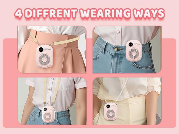 PRUNUS A18 Voice Amplifier Microphone Headset,Portable Voice Amplifier,PA Systems for Teachers,Training,Guide, Speakers Smartphone Audio Springtok