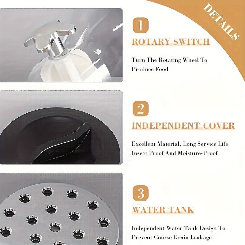 Dual-control dry food dispenser, leak-proof design, large capacity for storing grains, oats, rice, and nuts