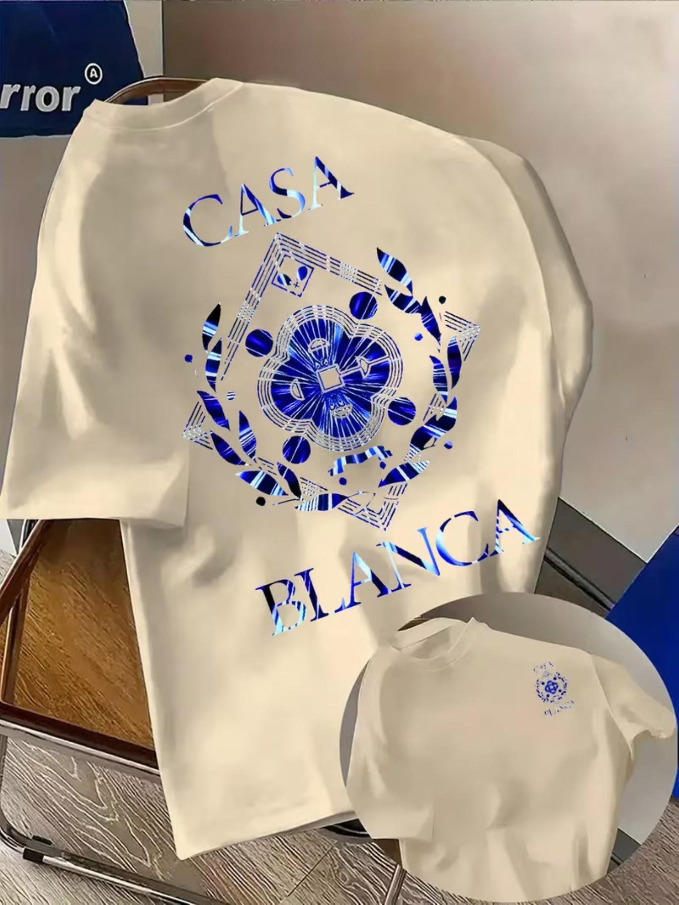 Men's Casual Loose-Fitting Long Sleeve Top, Geometric Pattern Print, American Style Streetwear, No Zipper, Without Button, with Collar