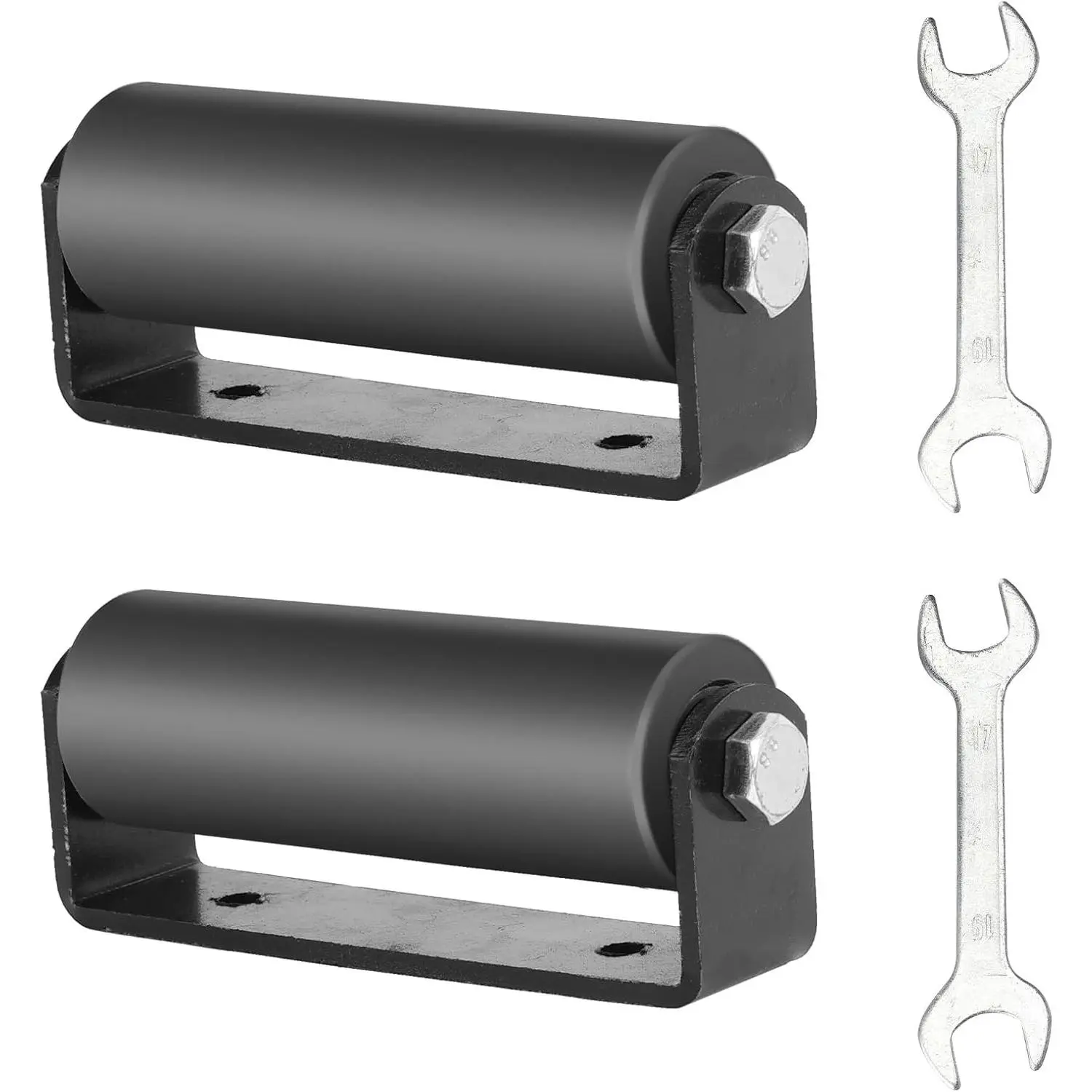 6" Gate Roller Guide,Sliding Gate Hardware with C-Sliding Gate Brackets,Sliding Gate Kit,Heavy Duty Sliding Gate Rollers,Rolling Gate Hardware Kit (2 Pack)
