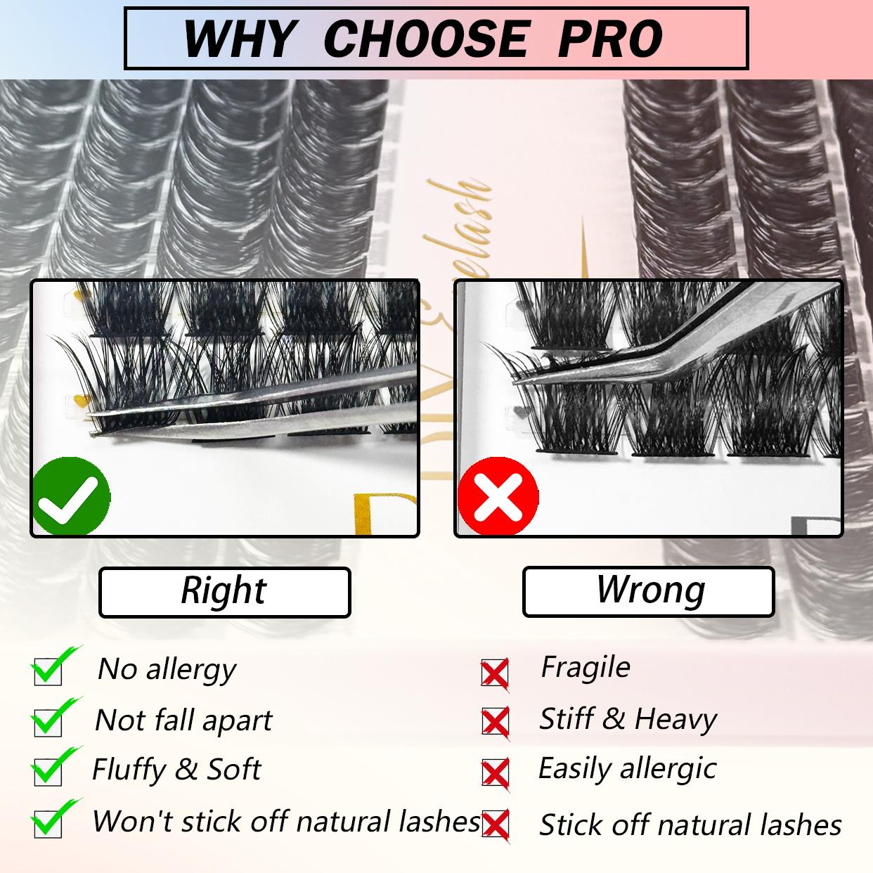 384 Cluster Independent Eyelash Set Natural 3D False Lashes Segmented Extension Kit 8mm-16mm Mixed Lashes DIY Eyelash Extensions Suitable for Women and Girls