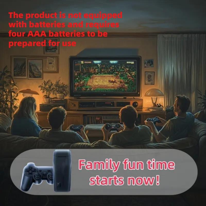 M8 PRO Wireless Game Console - Retro Gaming Consoles with built in Classic games, 9 Classic Emulators, 2.4GHz Wireless Controller, Plug and Play Video Game Stick for TV(64G)