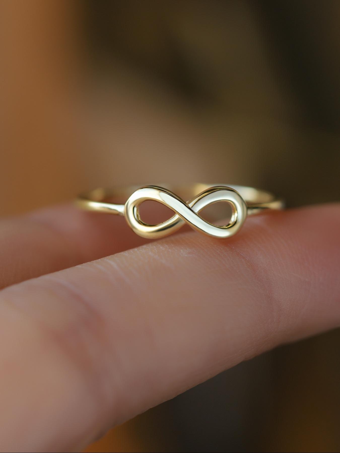 925 Sterling Silver Infinity Symbol Ring, Eternal Love Minimalist Luxury Style, Perfect Gift for Girlfriend Best Friend Lover
