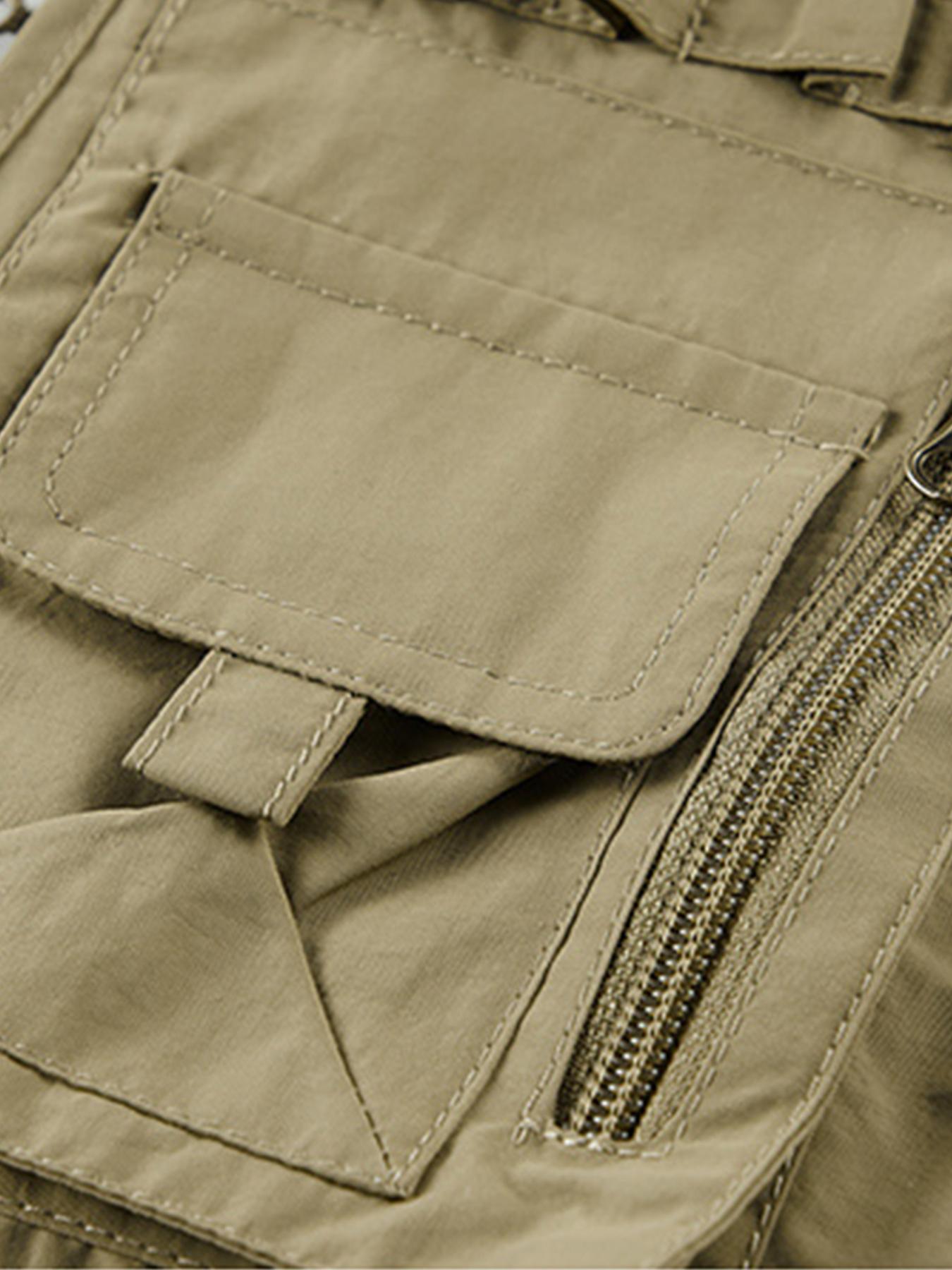 Men's Multifunctional Mesh Ventilated Vest, Outdoor Hiking Jacket, Multiple Pockets, Fishing Photography, Loose Fit, Summer Camping