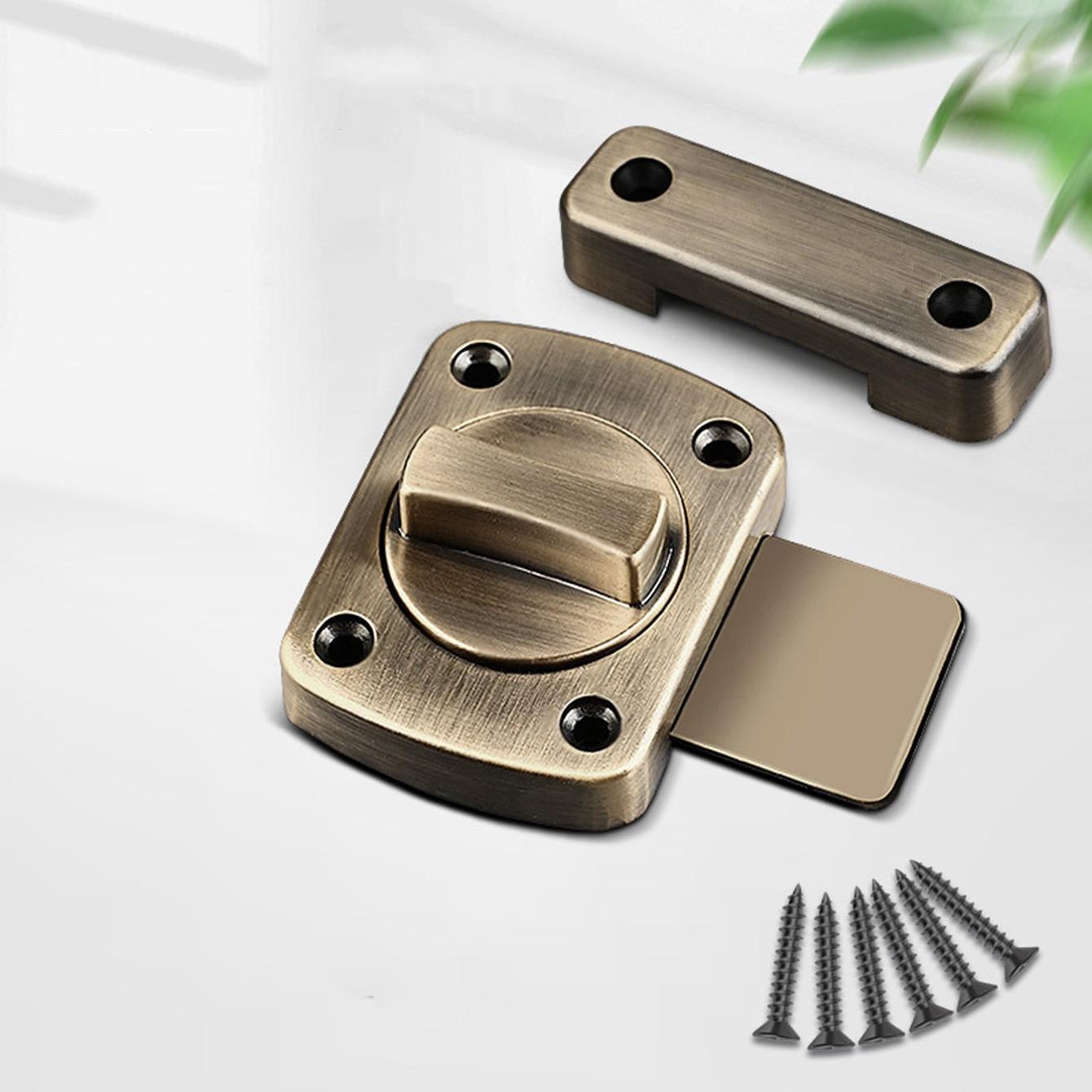 Door Bolt Latch Door Lock Safety Catch, Bathroom Bedroom Door Security Hook, Wall Mounted Door Keeper, Secure Door Fastener