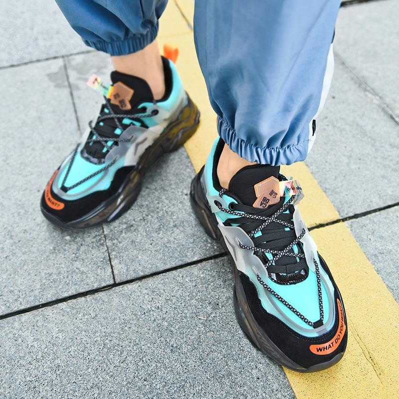 Men's Popcorn Sole Shoes, Lightweight Shock Absorption, All-Season Sport Casual Sneakers, Comfortable and Versatile Footwear