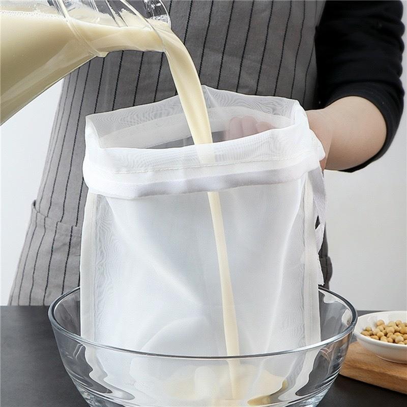 Kitchen Soy Milk Filter Bag Ultra-Fine Mesh, Home Juice Wine Filter Strainer, Vegetable Fruit Sieve Bag, Kitchen Essentials