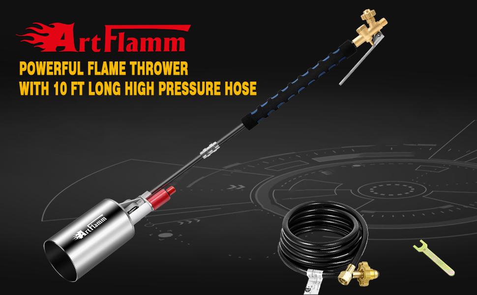 NEW Propane Torch Weed Burner Kit, Weed Torch Blow Torch with 10FT Hose, Heavy Duty Garden Torch with Turbo Trigger for Flame Weeding,Roofing, Melting Ice Snow