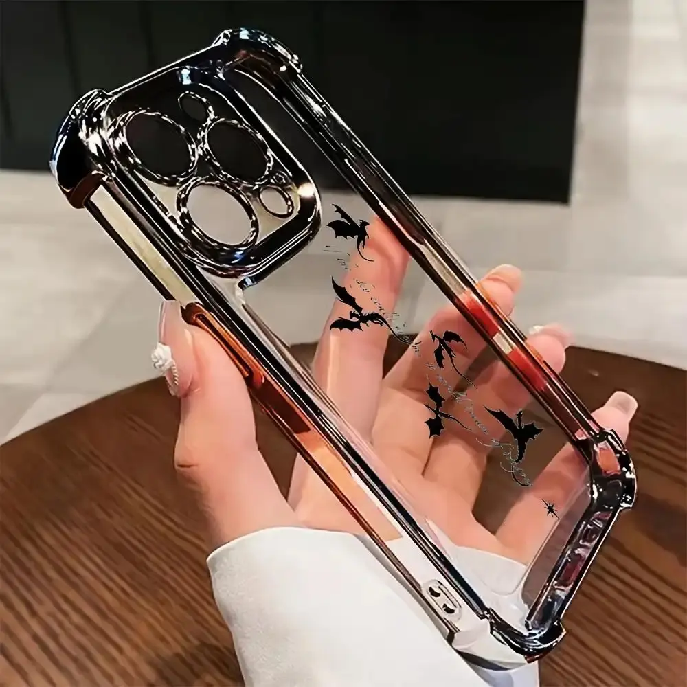 Dragon Fourth Wing Transparent Soft TPU Cellphone Casing - Shockproof, Anti-Drop Protective Cover, Accessories with Soft TPU Feels Gentle in Hand, Transparent Fit, Compatible with iPhone 17,16e,16,15,14,13,12,11 Pro Max,Air,X,XR,S Max,8,7 Plus
