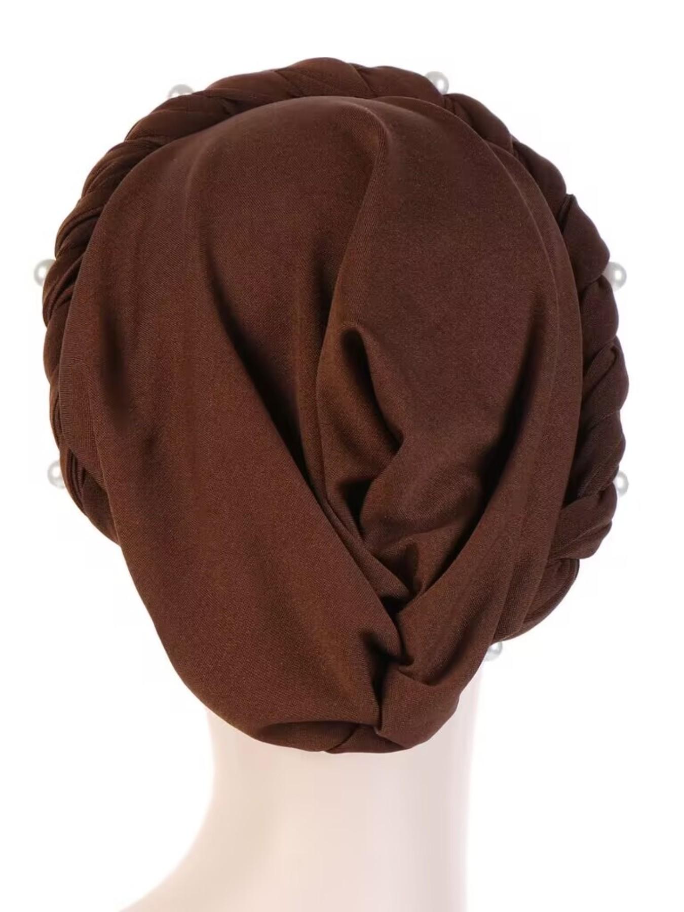 Elastic Ramanda Turban Hat, Head Wrap Under Scarf, Mid-East Head Scarf, Hijab Cap, Inner Cap, Windproof, Full Neck, for Women