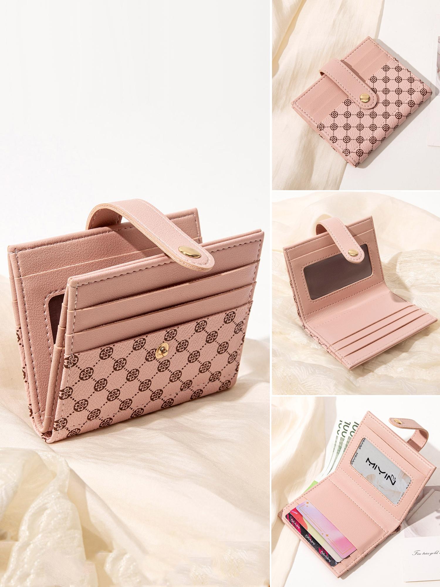 Unisex Printed Ultra Slim Short Bifold Wallet For Women, Trendy Wallet, Compact Multi-Slot Credit Card Holder, Multi-Functional Mini Purse, Practical Portable Wallet For Daily Use