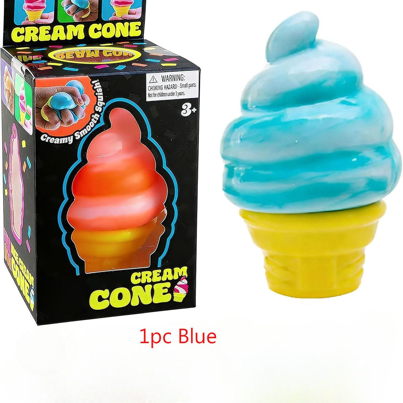 Ice Cream Creative Squeeze Soft Toy, Summer Stress Relief Toy, Cute Slow Rise Ice Cream Sensory Decompression Toy for Kids and Adults