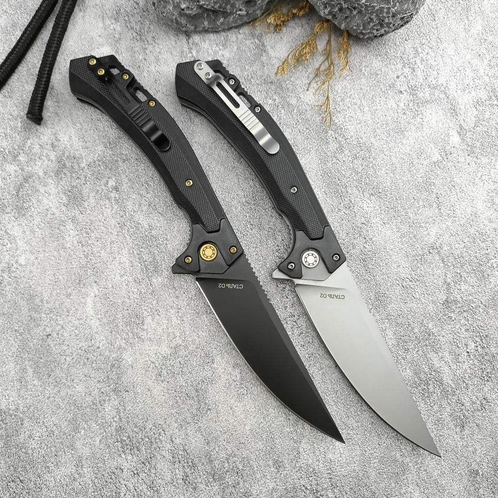 Russian Outdoor Pocket Folding Knife: High-Quality Dragon Fiber Handle, 440C Blade – Portable Survival Knife for EDC, Adventure, Camping, and Outdoor Use