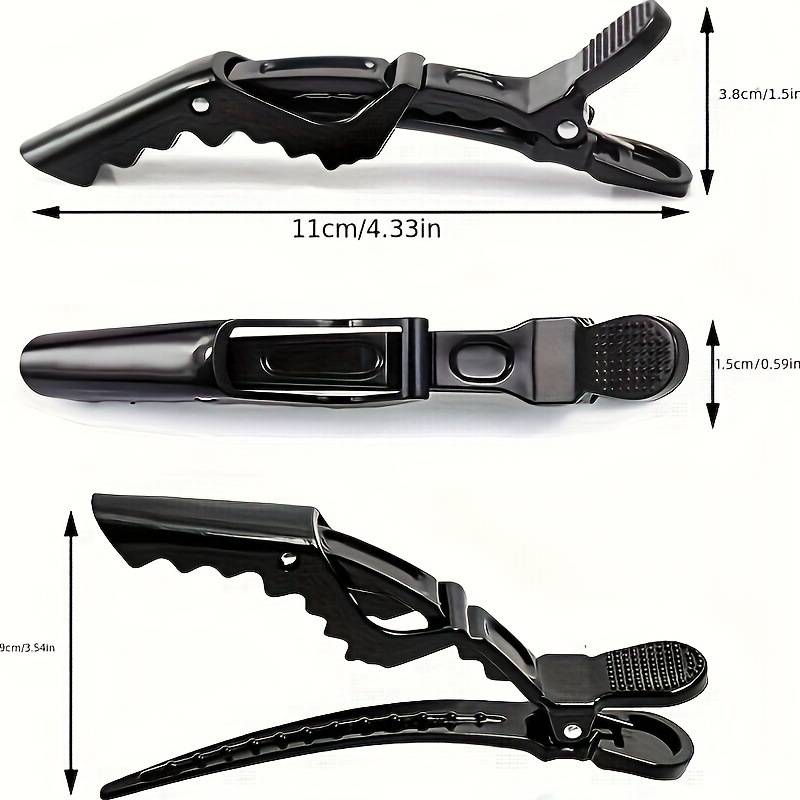 2Pcs No-Crease Hair Clips – Hair Sectioning Alligator Clips for Bangs & Side Styling | Professional Duckbill Clips for Hairdressers & Makeup Artists