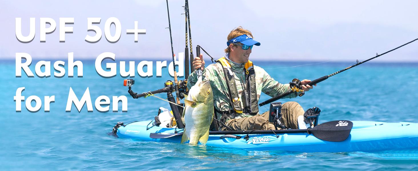 WELIGU Men's UPF 50+ Sun Protection Hoodie Shirt Long Sleeve SPF Fishing Outdoor UV Hiking Lightweight Shirts