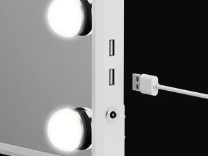 Anbuy Hollywood Vanity Mirror with Lights, Large Vanity Lighted Mirror with 14 LED Bulbs, Hollywood Mirror with Intelligent Induction Control and 3 Color Modes for Bedroom 21.7 x 20.9 Inch